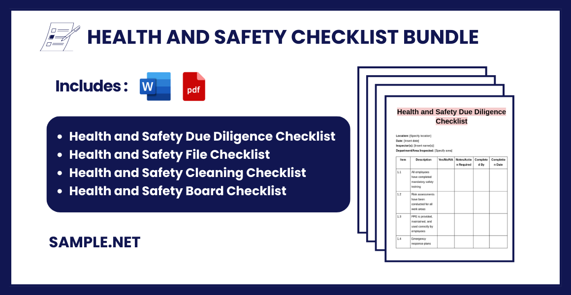 health and safety checklist bundle