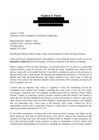 Immediate Church Resignation Letter