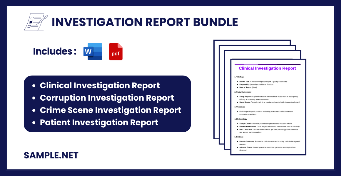 investigation report bundle