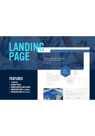 Landing Page PSD