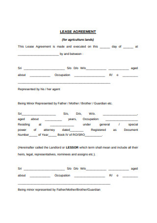 Lease Agreement Format