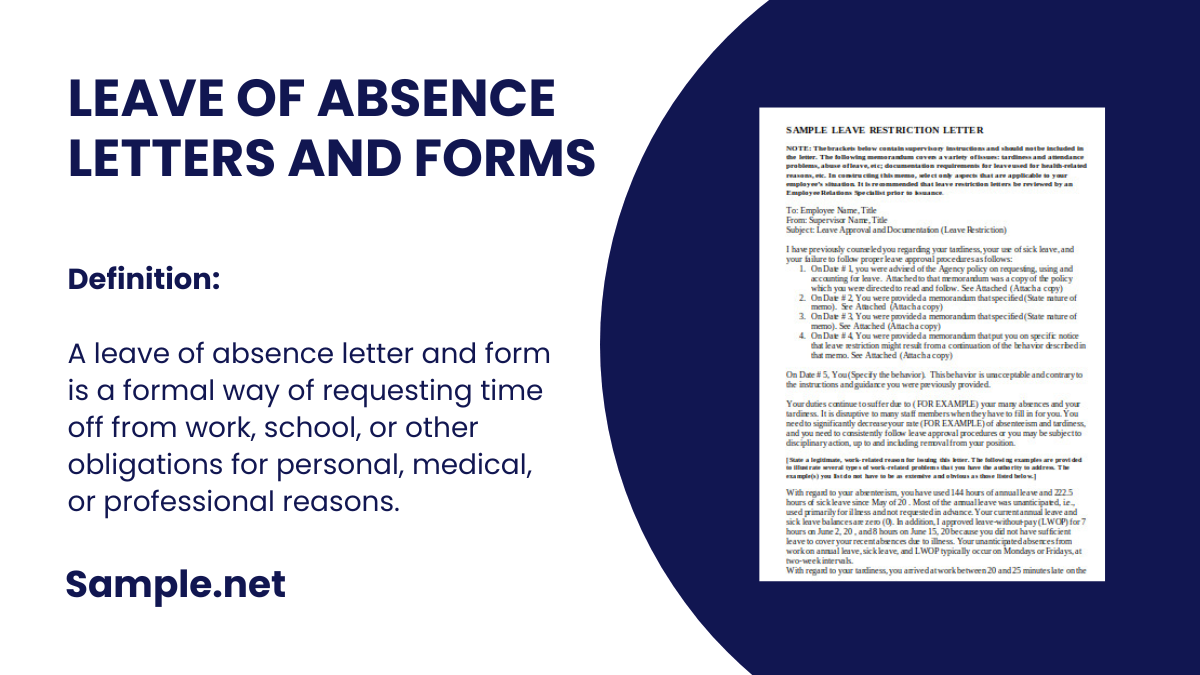 Leave of Absence Letters and Forms