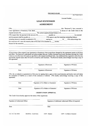Loan Extension Agreement