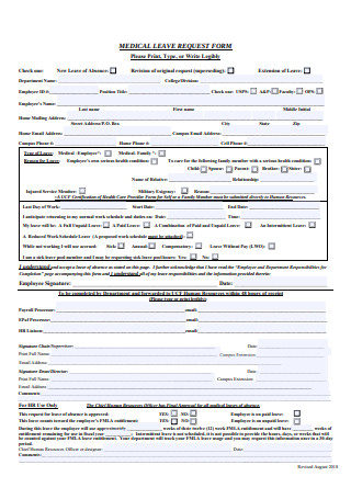 Medical Leave Request Form