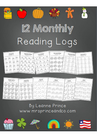 Monthly Reading Log