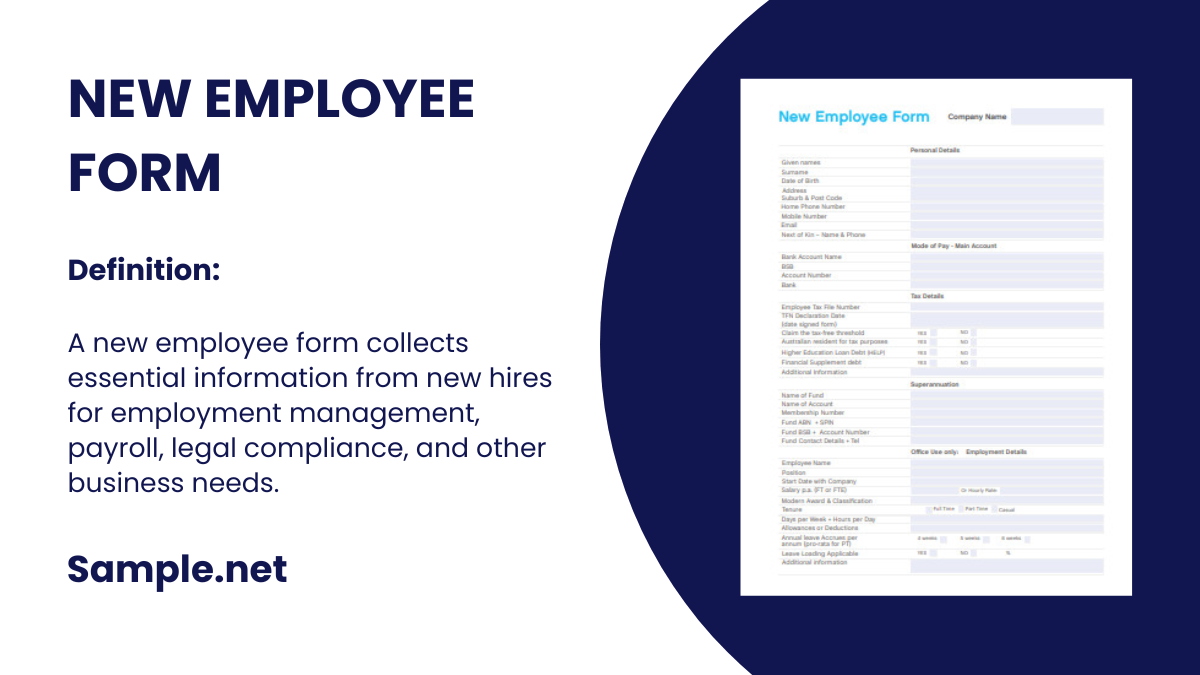 new employee form