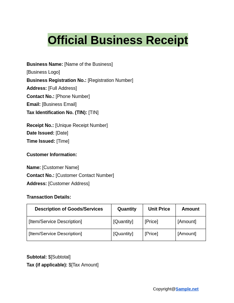 Official Business Receipt Google Docs 01 08 2025 10 56 AM