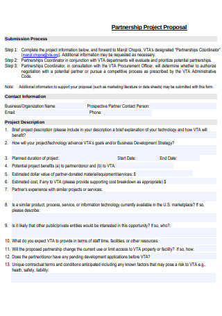 Partnership Project Proposal Form