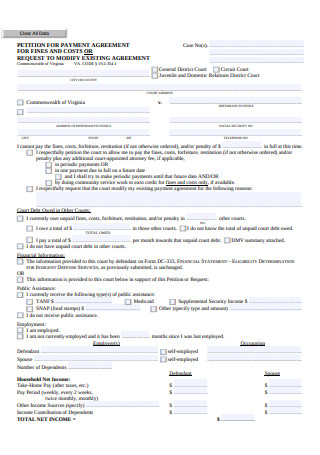 Payment Agreement Sample