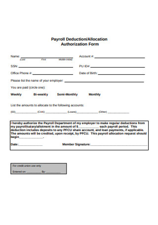 Payroll Deduction Authorization Form Template from images.sample.net