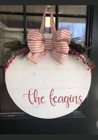 Personalized Christmas Door Hanger