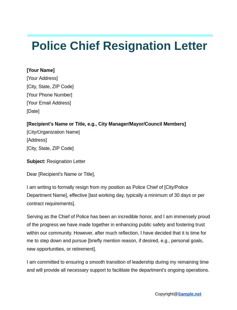 Police Chief Resignation Letter Google Docs 11 19 2024 04 41 PM