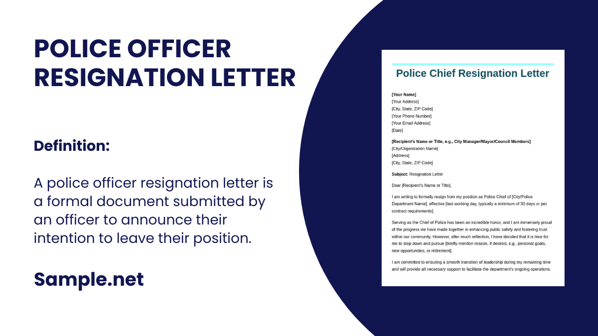 Police Officer Resignation Letter