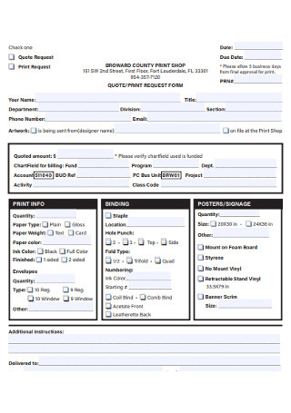 Print Request Form