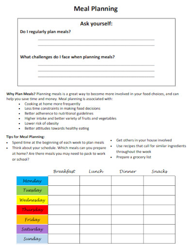 Printable Meal Planning