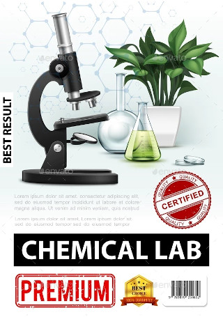 Realistic Chemical Laboratory Poster