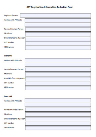 Registration Information Collection Form