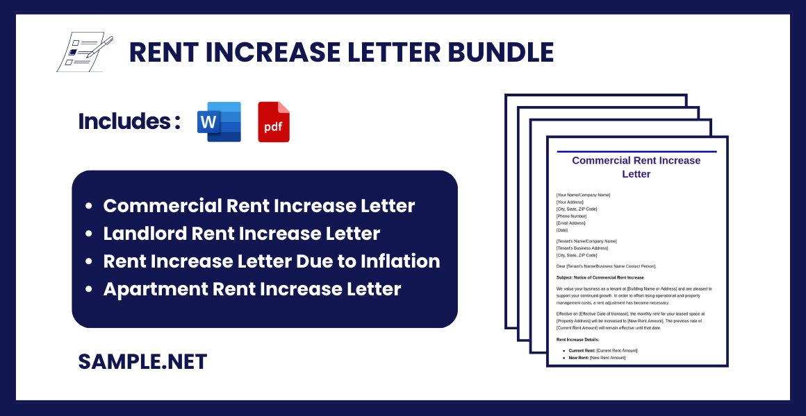 rent increase letter bundle