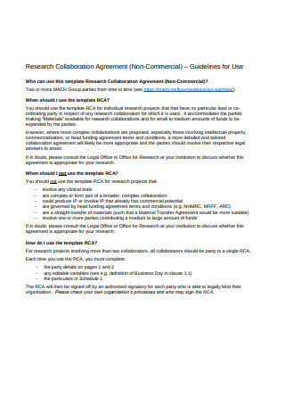 Research Collaboration Agreement Example