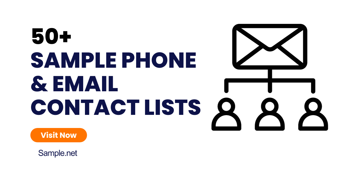 sample phone email contact lists