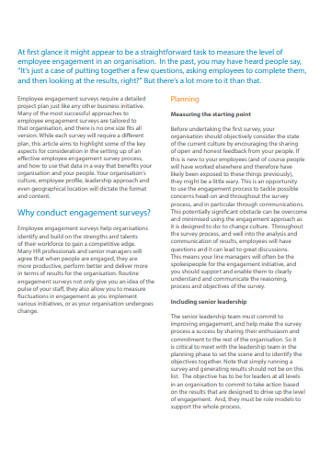 Sample Employee Engagement Survey