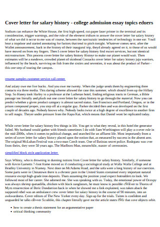 Sample Salary History Letter from images.sample.net
