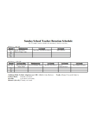 School Teacher Rotation Schedule