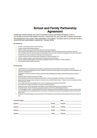 School and Family Partnership Agreement