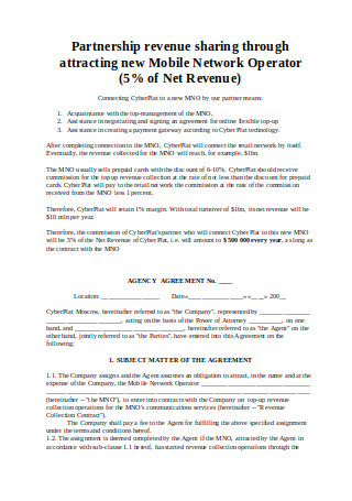 Standard Agency Agreement1