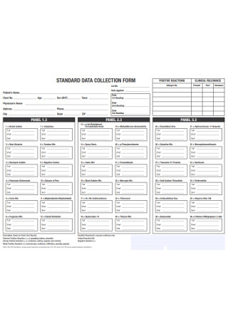 Standard Data Collection Form
