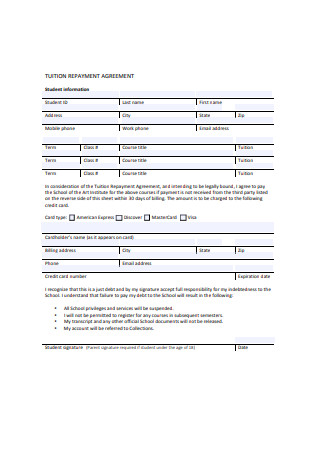 Tuition Repayment Agreement