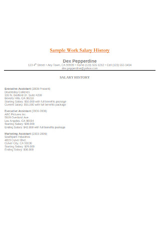 Work Salary History Law Template