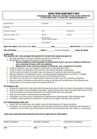 Work Term Agreement Form