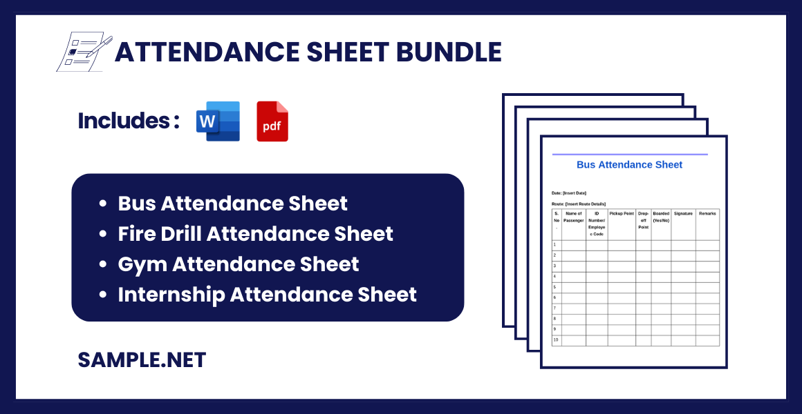 Attendance Sheet Bundle