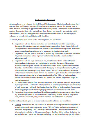 Basic Confidentiality Agreement Format