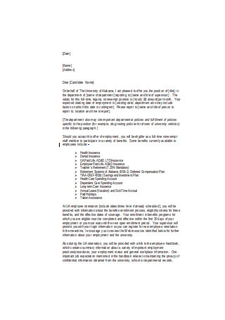 Basic Employment Letter Example