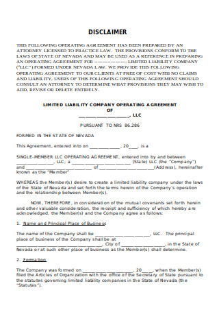 Basic LLC Operating Agreement