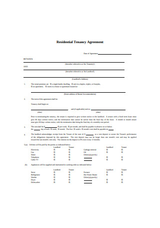 Basic Residential Tenancy Agreement