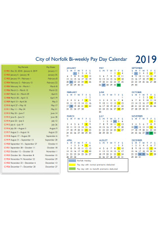 Bi weekly Pay Day Calendar