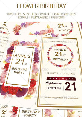 Birthday Invitation Card Sample