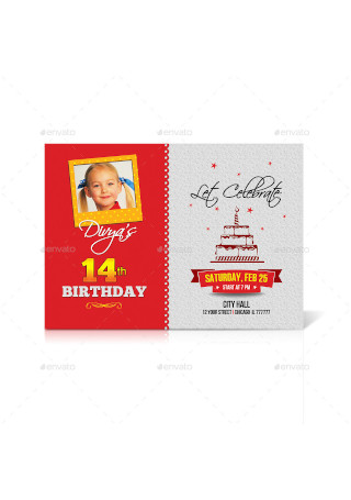 Birthday Invitation Card Template