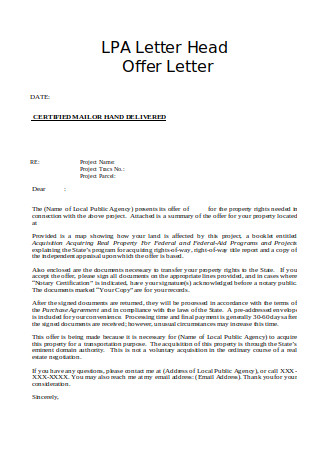 Blank Offer Letter