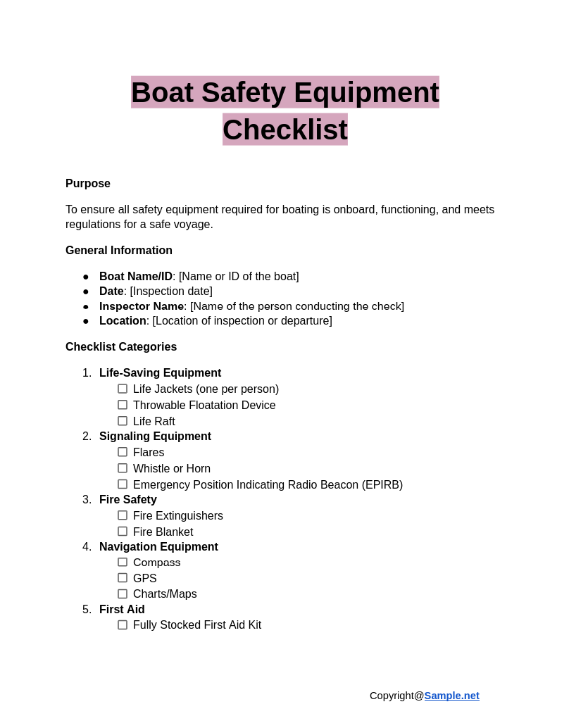 Boat Safety Equipment Checklist Google Docs 01 13 2025 11 17 AM