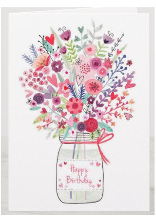 Bouquet Birthday Card