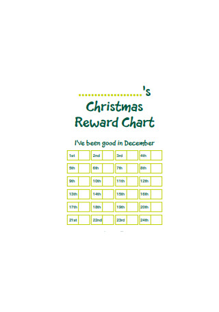 Christmas Reward Chart