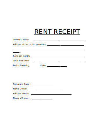 Editable Rent Receipt