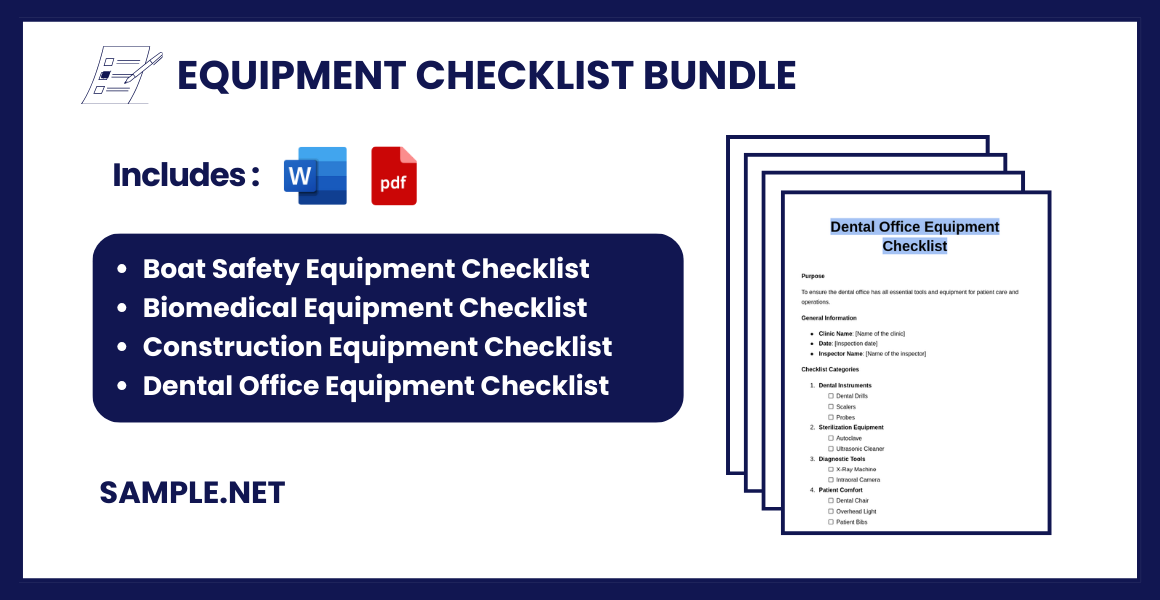 equipment checklist bundle