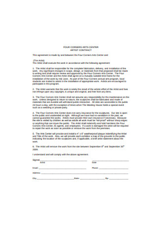Formal Artist Contract