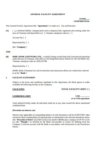 General Facility Agreement