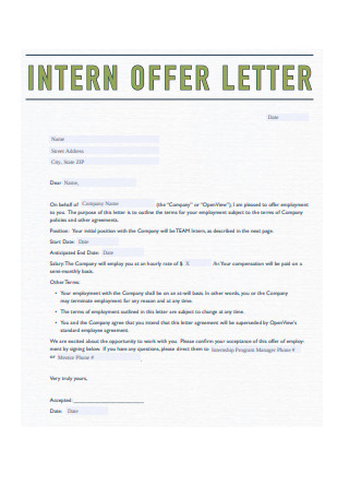 Intern Offer Letter